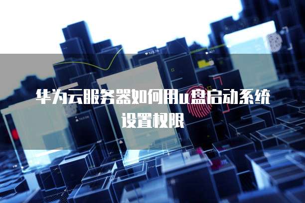 华为云服务器如何用u盘启动系统设置权限