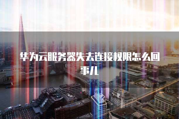 华为云服务器失去连接权限怎么回事儿