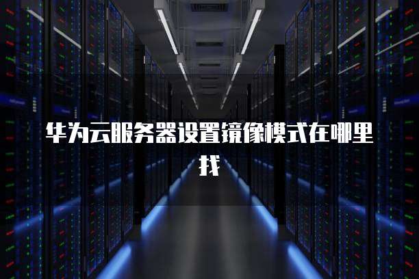 华为云服务器设置镜像模式在哪里找