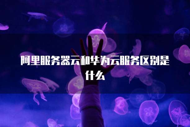 阿里服务器云和华为云服务区别是什么