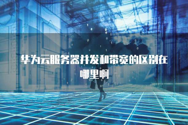 华为云服务器并发和带宽的区别在哪里啊