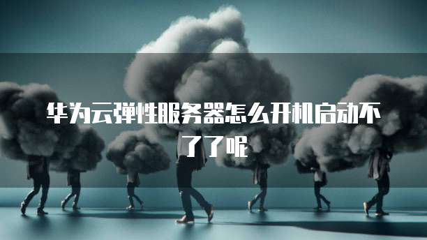 华为云弹性服务器怎么开机启动不了了呢
