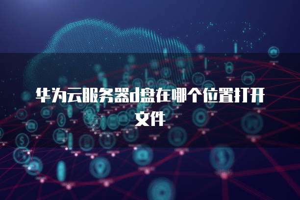 华为云服务器d盘在哪个位置打开文件