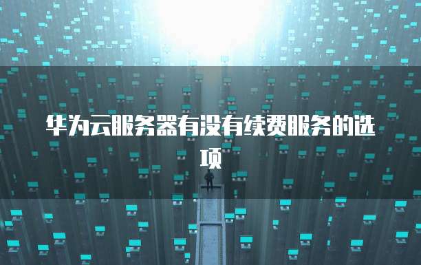 华为云服务器有没有续费服务的选项