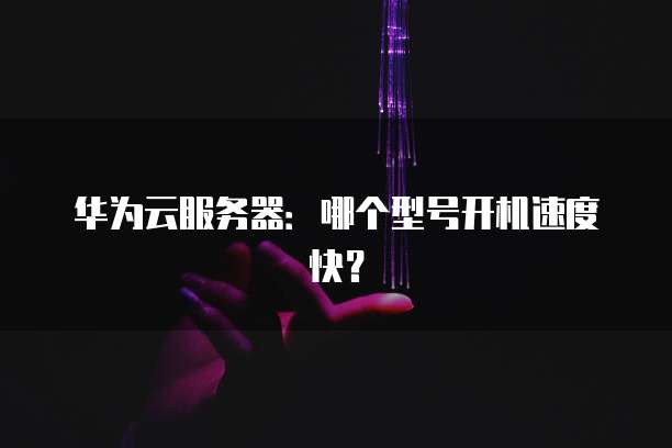 华为云服务器：哪个型号开机速度快？