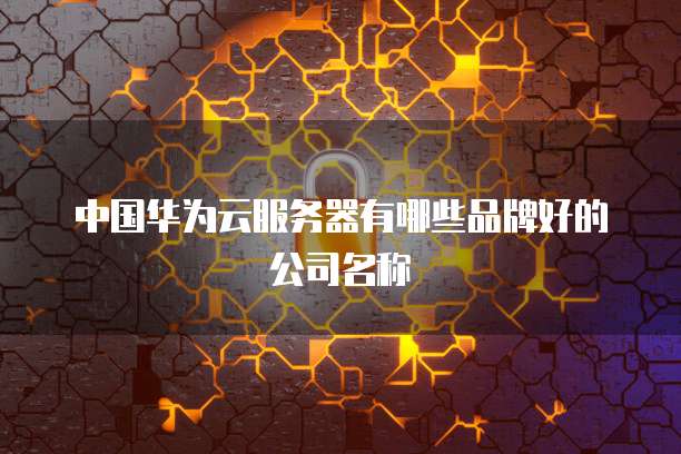 中国华为云服务器有哪些品牌好的公司名称