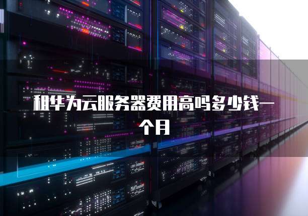 租华为云服务器费用高吗多少钱一个月