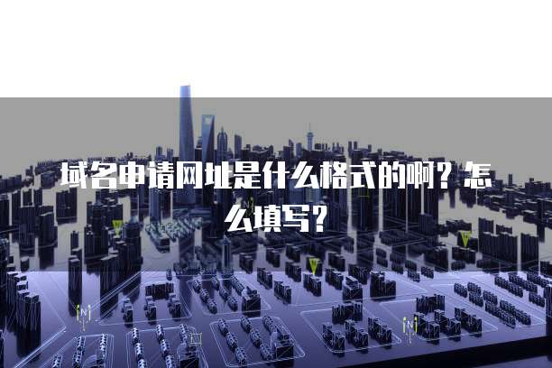 域名申请网址是什么格式的啊？怎么填写？