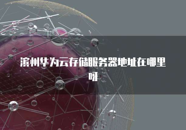 滨州华为云存储服务器地址在哪里呀