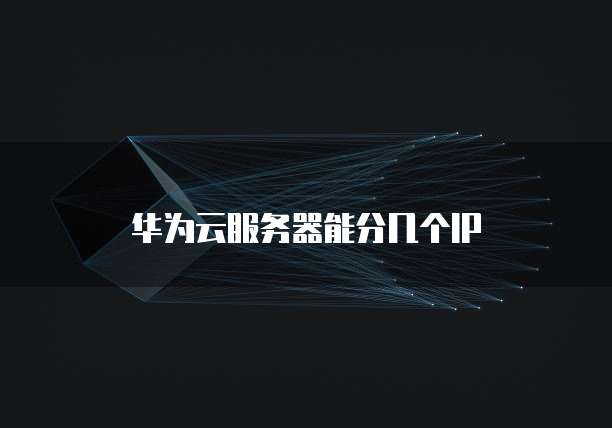华为云服务器能分几个IP