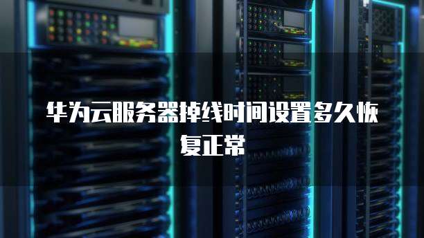 华为云服务器掉线时间设置多久恢复正常