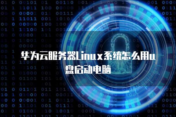 华为云服务器Linux系统怎么用u盘启动电脑