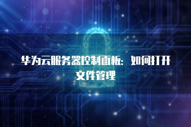 华为云服务器控制面板：如何打开文件管理