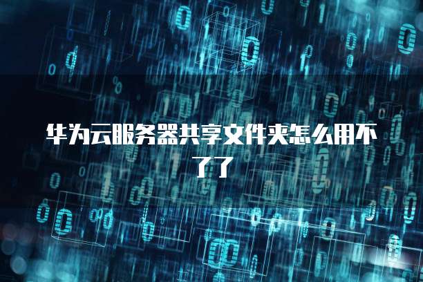 华为云服务器共享文件夹怎么用不了了