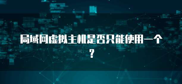 局域网虚拟主机是否只能使用一个？