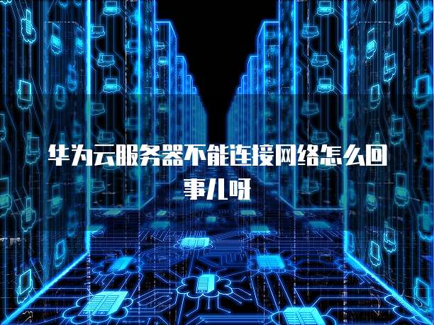 华为云服务器不能连接网络怎么回事儿呀