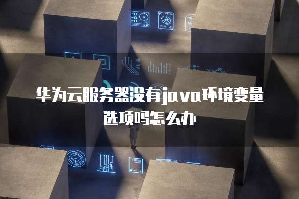 华为云服务器没有java环境变量选项吗怎么办