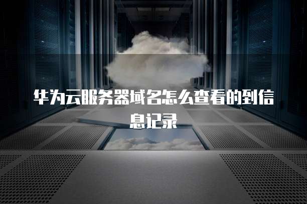 华为云服务器域名怎么查看的到信息记录