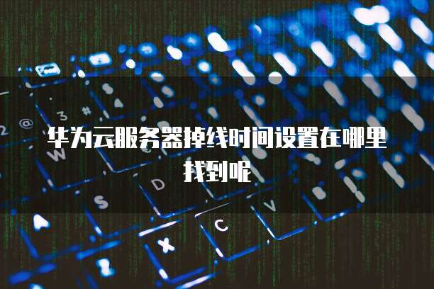 华为云服务器掉线时间设置在哪里找到呢