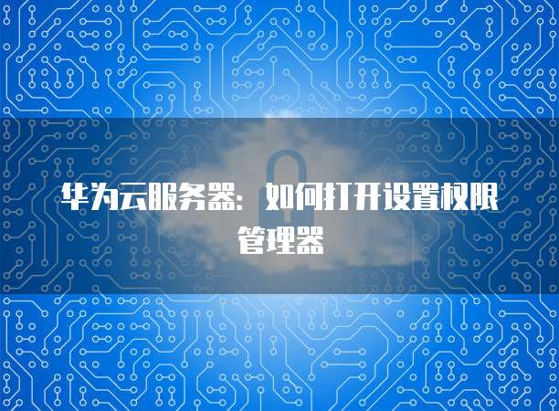 华为云服务器：如何打开设置权限管理器