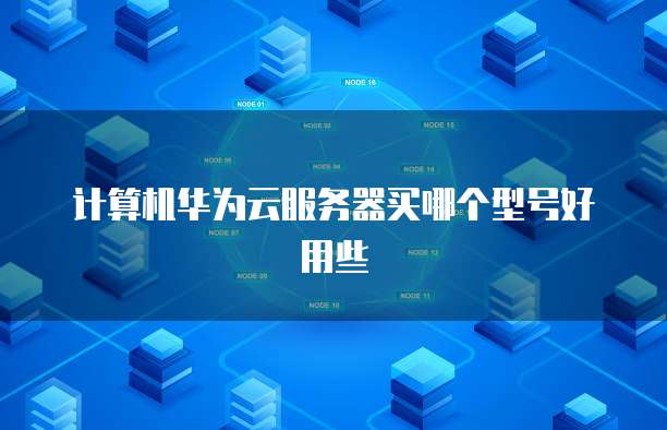 计算机华为云服务器买哪个型号好用些