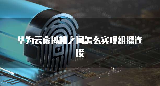 华为云虚拟机之间怎么实现组播连接
