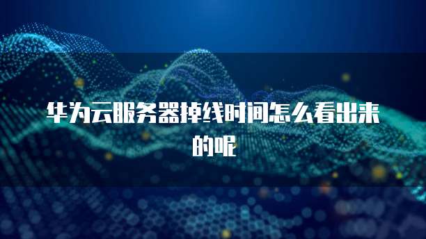 华为云服务器掉线时间怎么看出来的呢