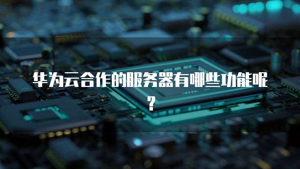 华为云合作的服务器有哪些功能呢？