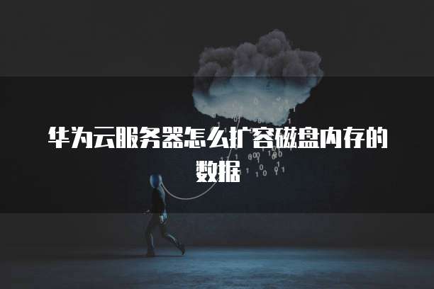 华为云服务器怎么扩容磁盘内存的数据