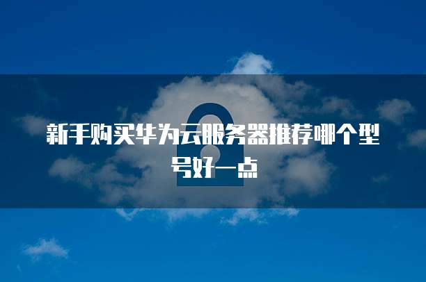 新手购买华为云服务器推荐哪个型号好一点