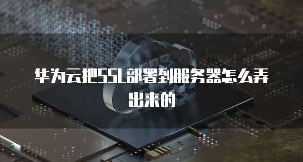 华为云把SSL部署到服务器怎么弄出来的