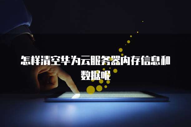 怎样清空华为云服务器内存信息和数据呢