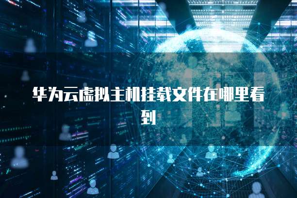 华为云虚拟主机挂载文件在哪里看到