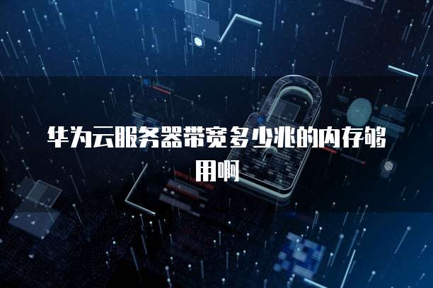 华为云服务器带宽多少兆的内存够用啊