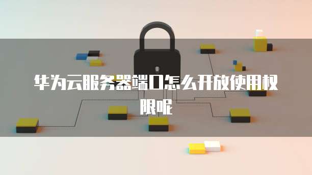 华为云服务器端口怎么开放使用权限呢