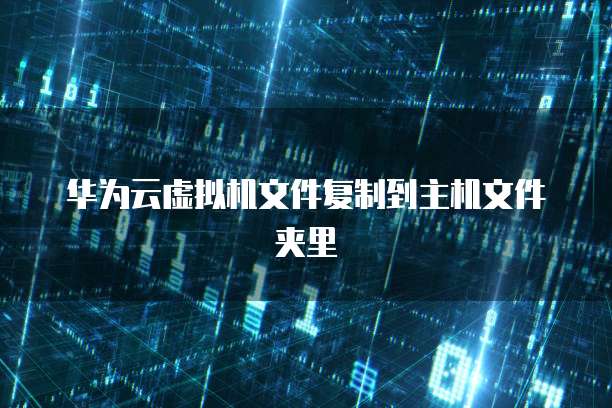华为云虚拟机文件复制到主机文件夹里