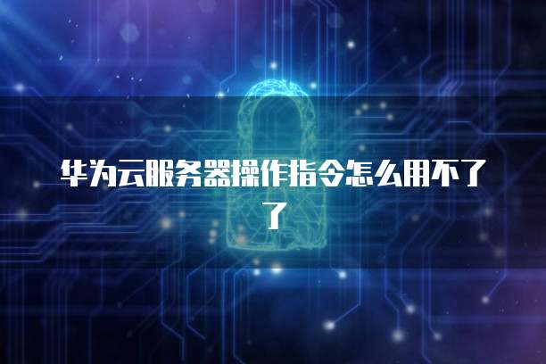 华为云服务器操作指令怎么用不了了
