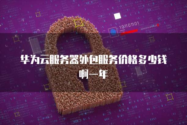 华为云服务器外包服务价格多少钱啊一年