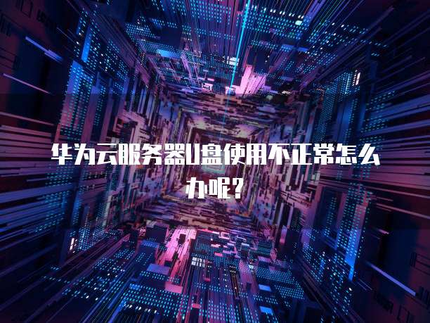 华为云服务器U盘使用不正常怎么办呢？