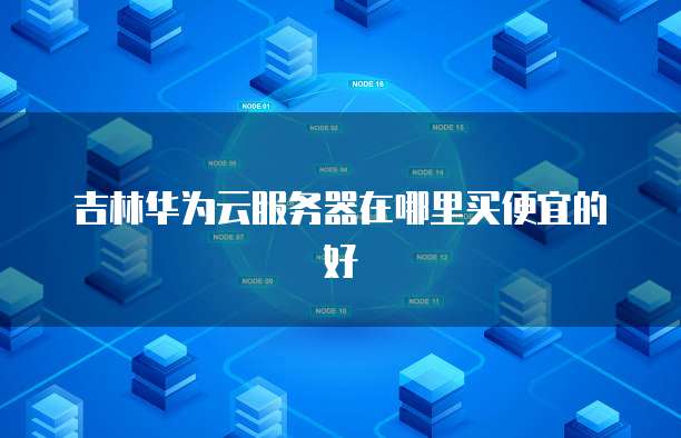 吉林华为云服务器在哪里买便宜的好