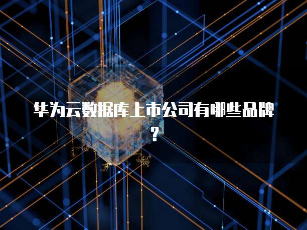 华为云数据库上市公司有哪些品牌？