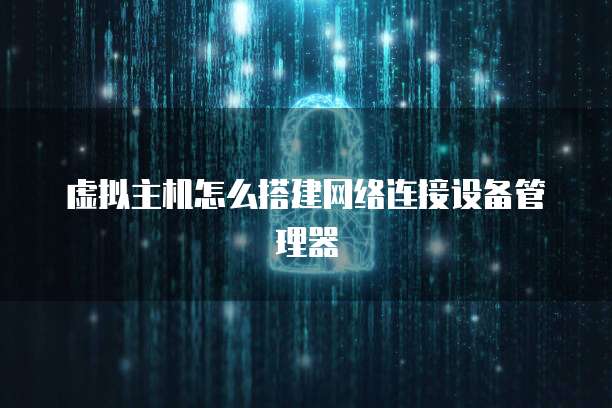 虚拟主机怎么搭建网络连接设备管理器