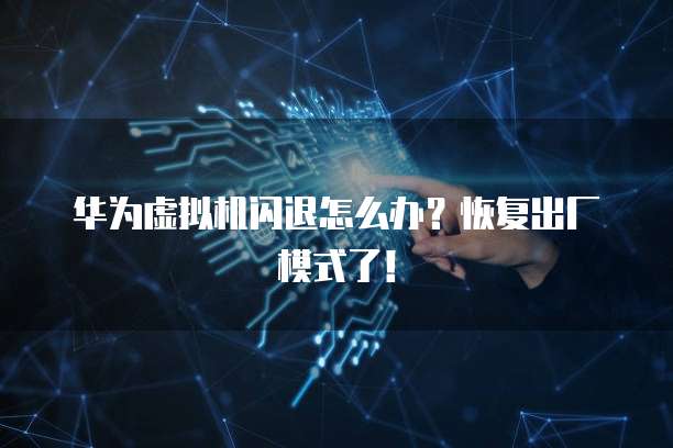 华为虚拟机闪退怎么办？恢复出厂模式了！