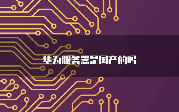 华为服务器是国产的吗