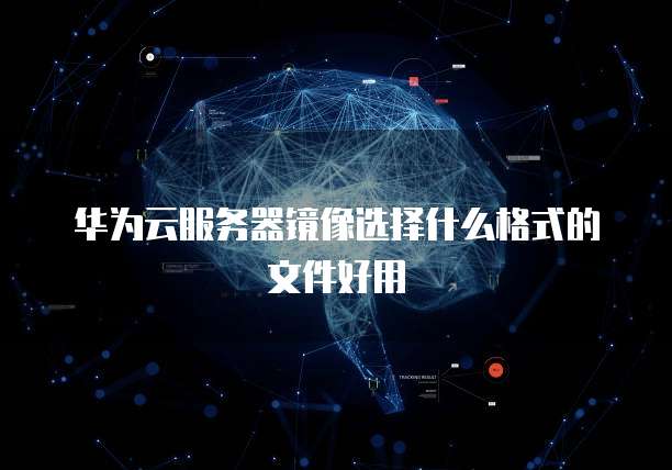 华为云服务器镜像选择什么格式的文件好用