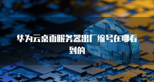 华为云桌面服务器出厂编号在哪看到的