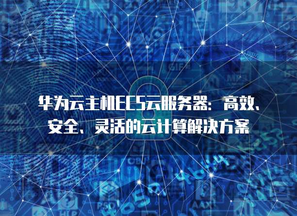 华为云主机ECS云服务器：高效、安全、灵活的云计算解决方案