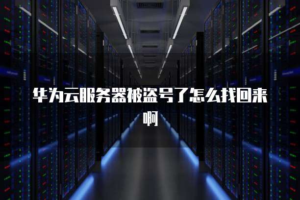 华为云服务器被盗号了怎么找回来啊