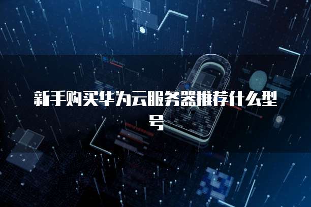 新手购买华为云服务器推荐什么型号