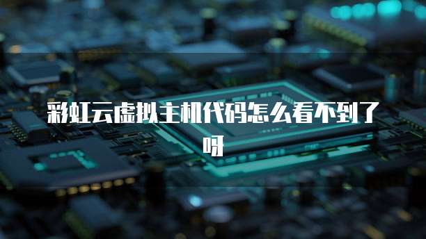 彩虹云虚拟主机代码怎么看不到了呀